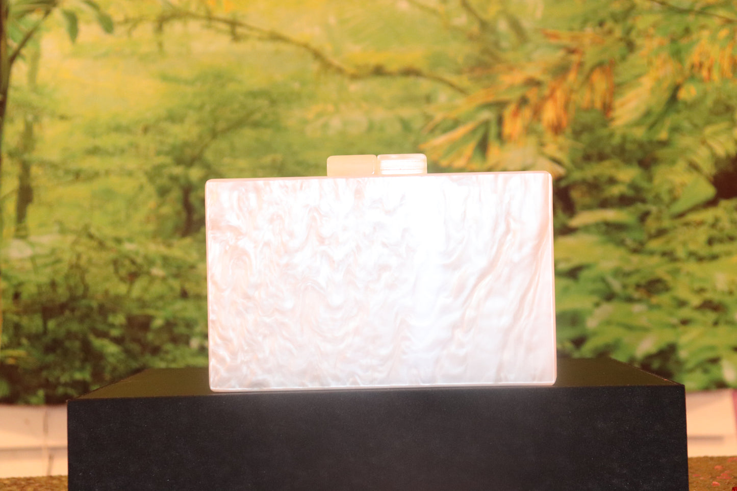 All White Party Zina Clutch