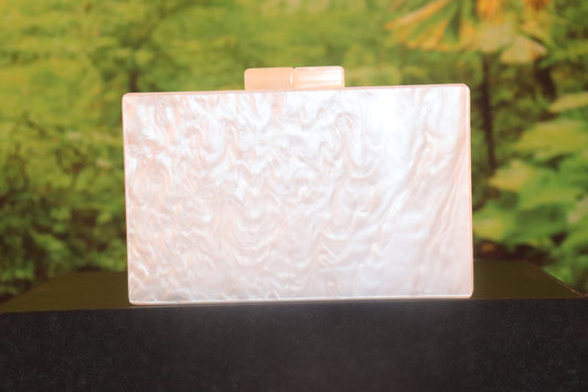 All White Party Zina Clutch