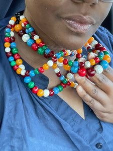 Women's-Cracked Color Necklace