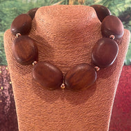 Wooden Oval Necklace